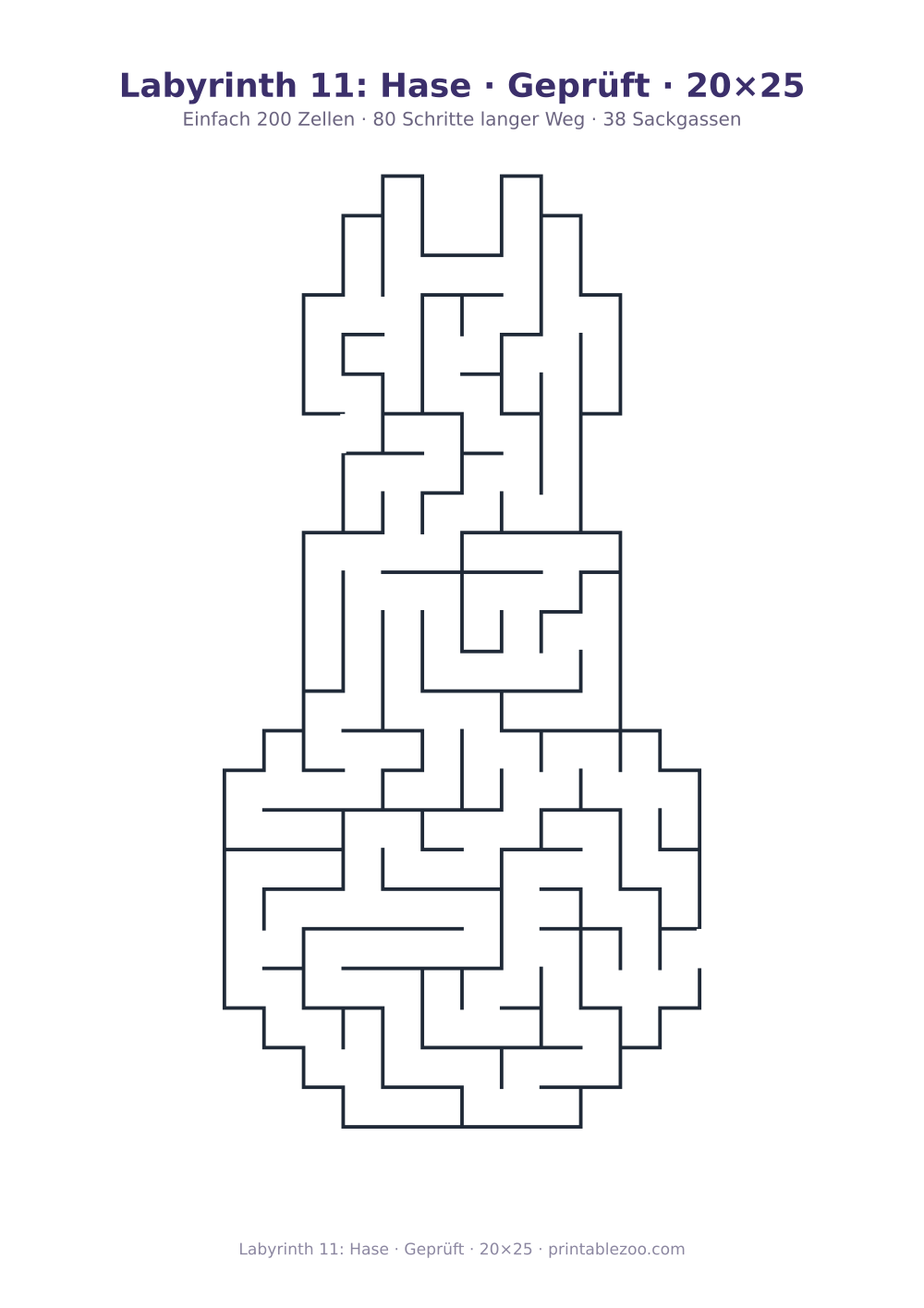 Labyrinth 11: Hase · Geprüft · 20×25 als druckfertige Vorschau, Katalognummer 154301
