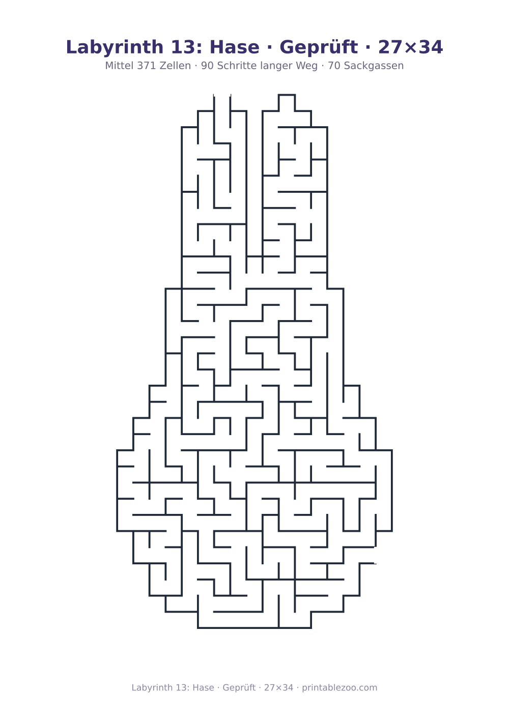 Labyrinth 13: Hase · Geprüft · 27×34 als druckfertige Vorschau, Katalognummer 154311
