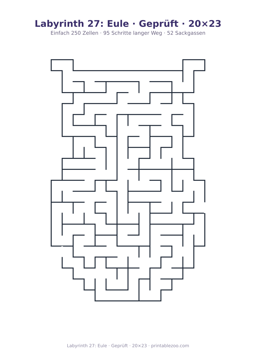Labyrinth 27: Eule · Geprüft · 20×23 als druckfertige Vorschau, Katalognummer 154602