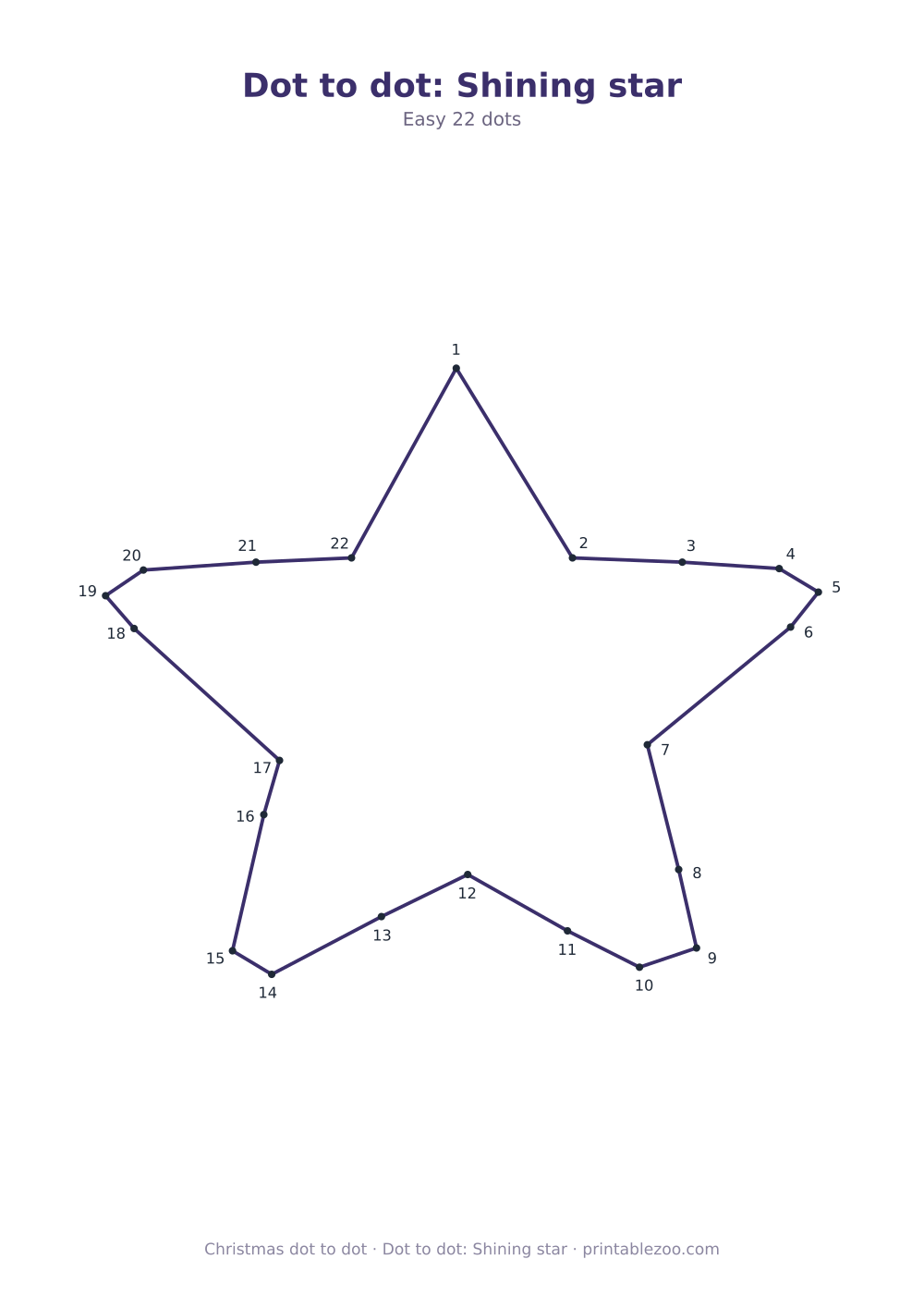 Dot to dot: Shining star