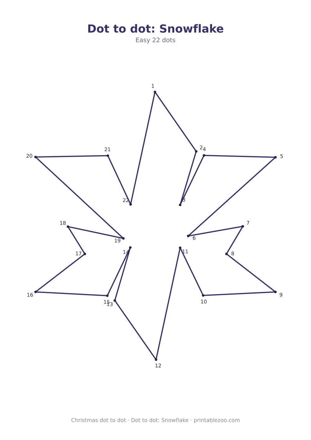 Dot to dot: Snowflake