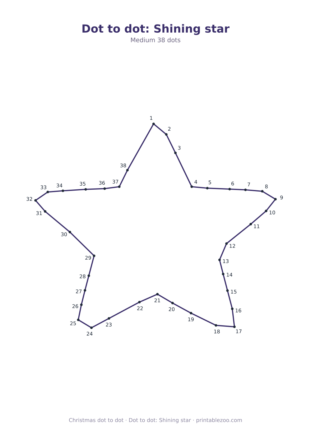 Dot to dot: Shining star