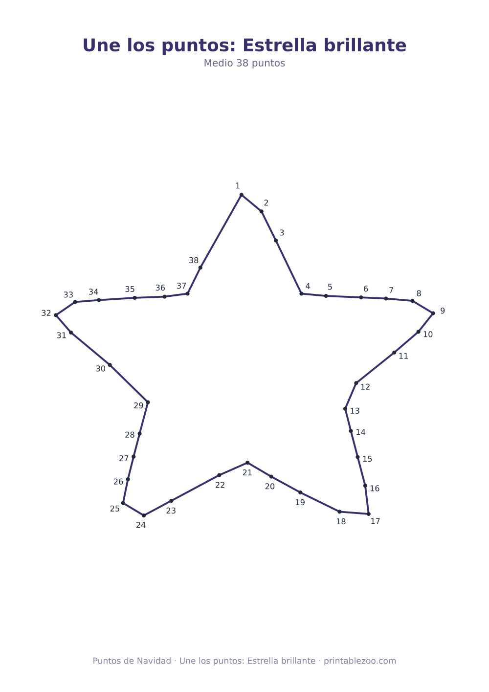 Une los puntos: Estrella brillante