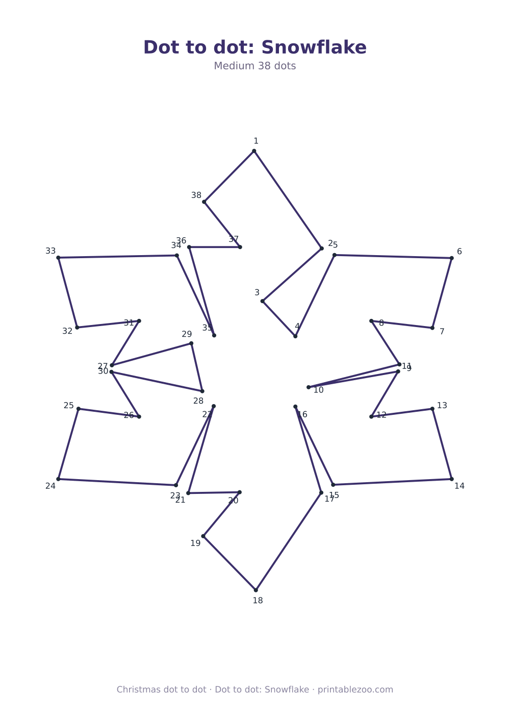Dot to dot: Snowflake