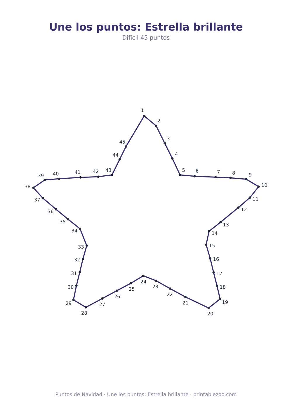 Une los puntos: Estrella brillante