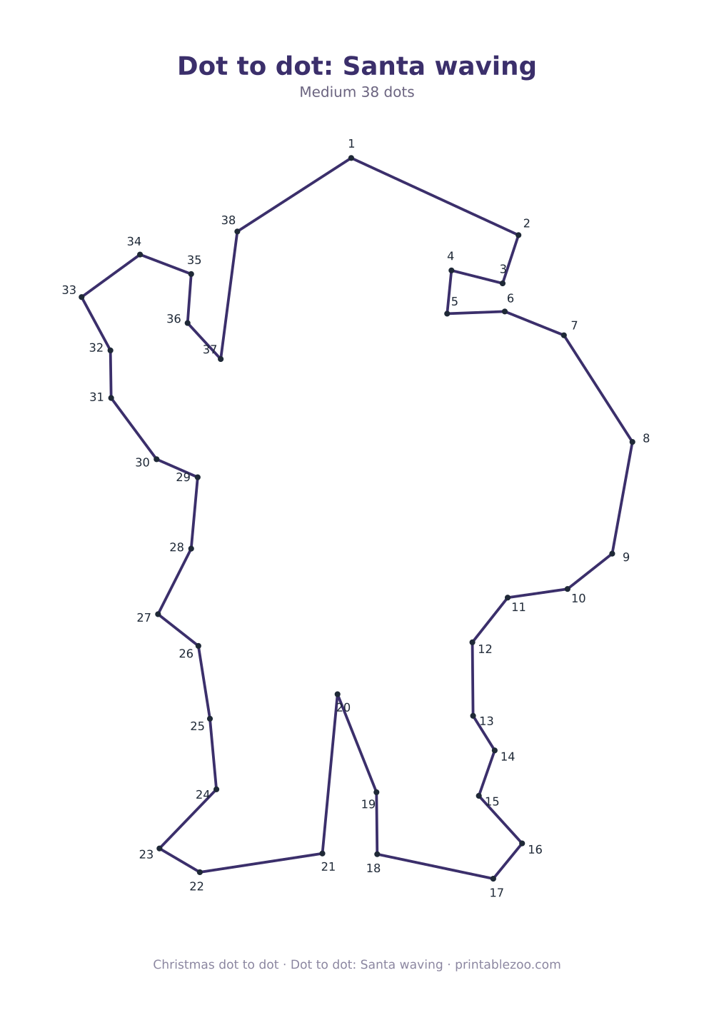 Dot to dot: Santa waving