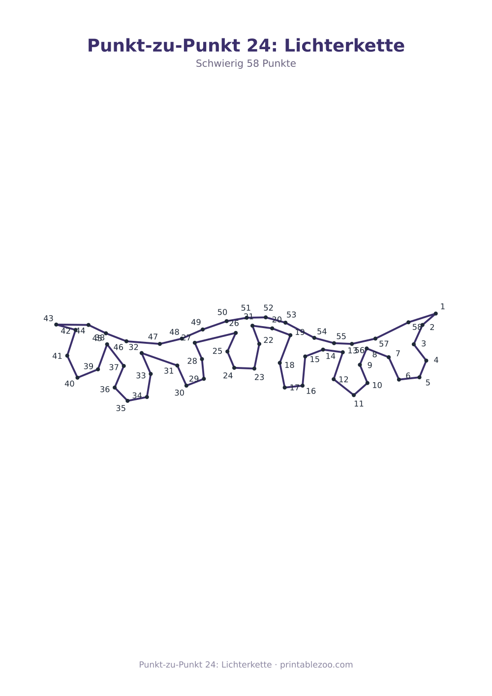 Punkt-zu-Punkt 24: Lichterkette als druckfertige Vorschau, Katalognummer 272304 Rätsel Nr. 272304.