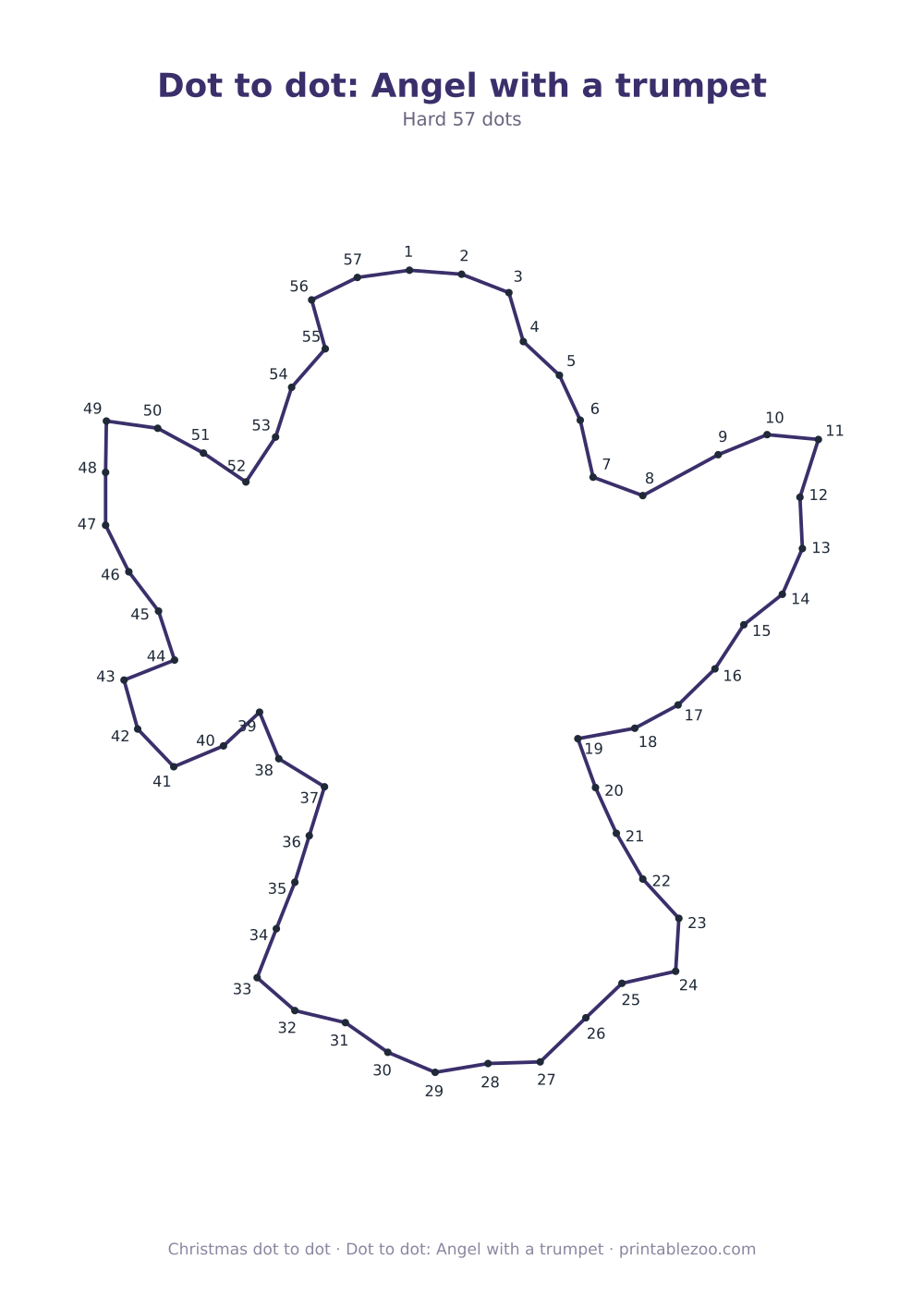 Dot to dot: Angel with a trumpet