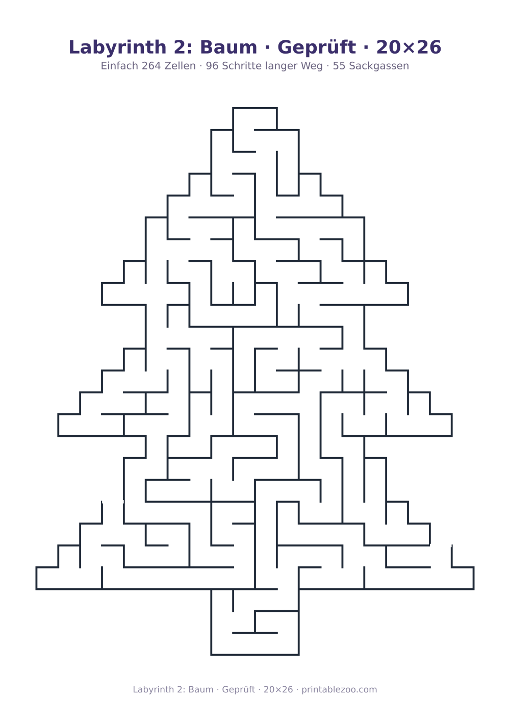 Labyrinth 2: Baum · Geprüft · 20×26 als druckfertige Vorschau, Katalognummer 157102