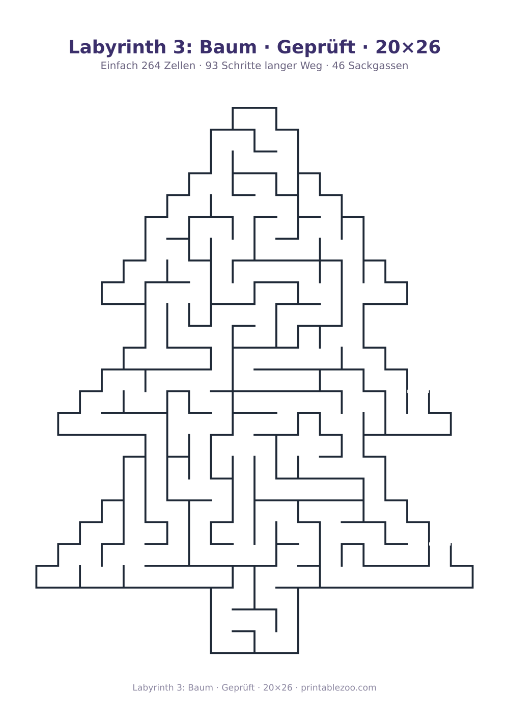 Labyrinth 3: Baum · Geprüft · 20×26 als druckfertige Vorschau, Katalognummer 157103