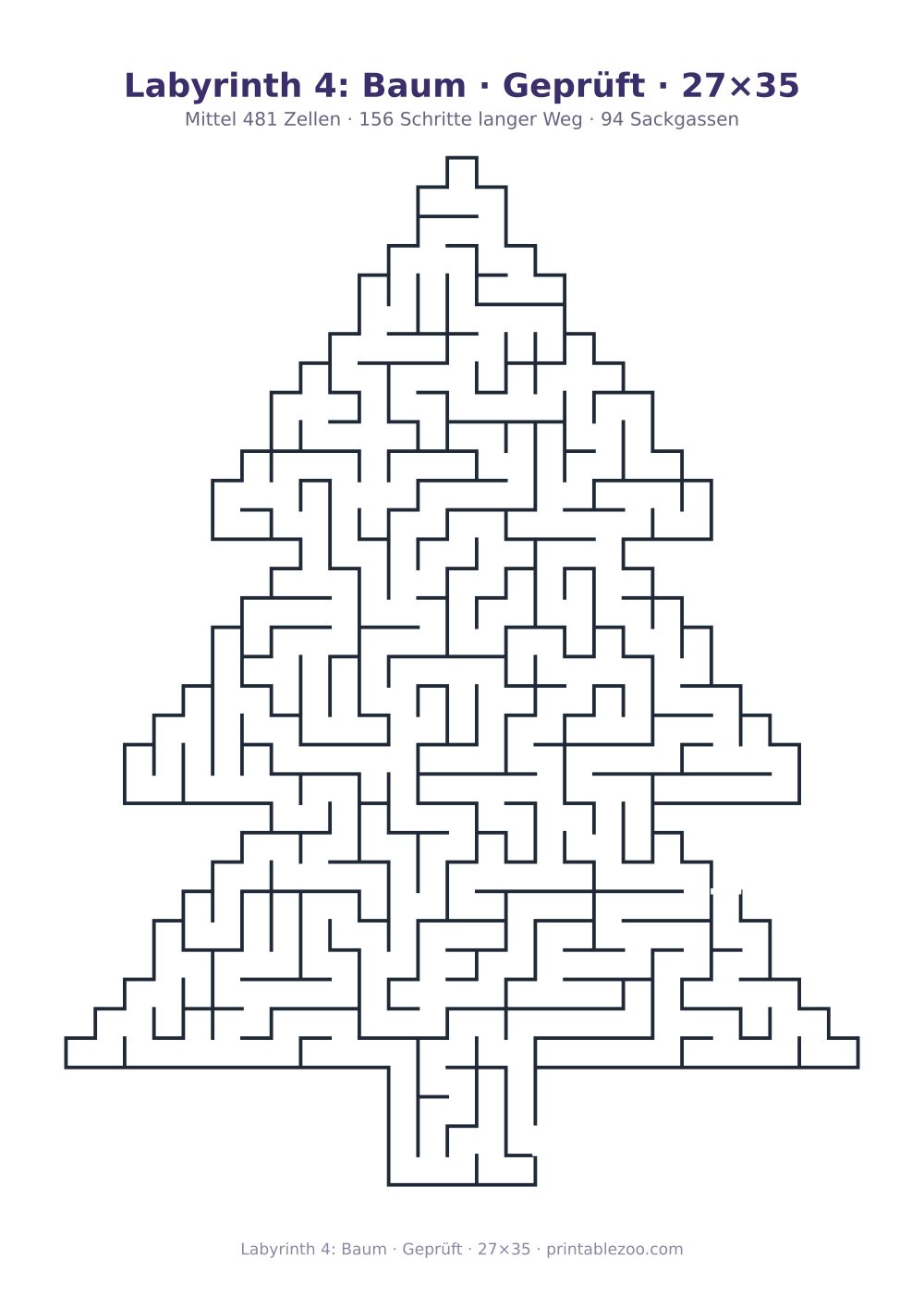 Labyrinth 4: Baum · Geprüft · 27×35 als druckfertige Vorschau, Katalognummer 157111