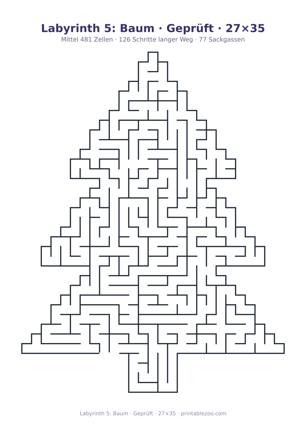 Labyrinth 5: Baum · Geprüft · 27×35 als druckfertige Vorschau, Katalognummer 157112