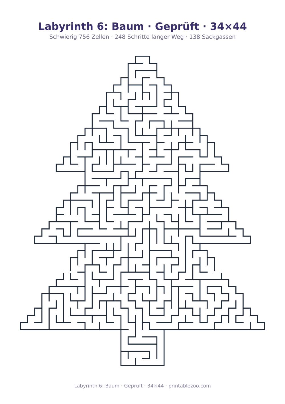 Labyrinth 6: Baum · Geprüft · 34×44 als druckfertige Vorschau, Katalognummer 157121