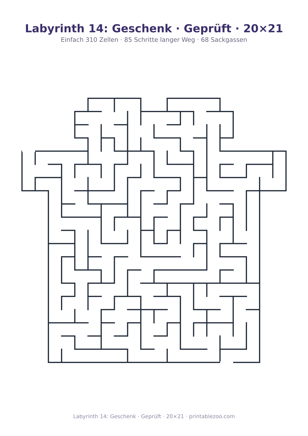Labyrinth 14: Geschenk · Geprüft · 20×21 als druckfertige Vorschau, Katalognummer 157301