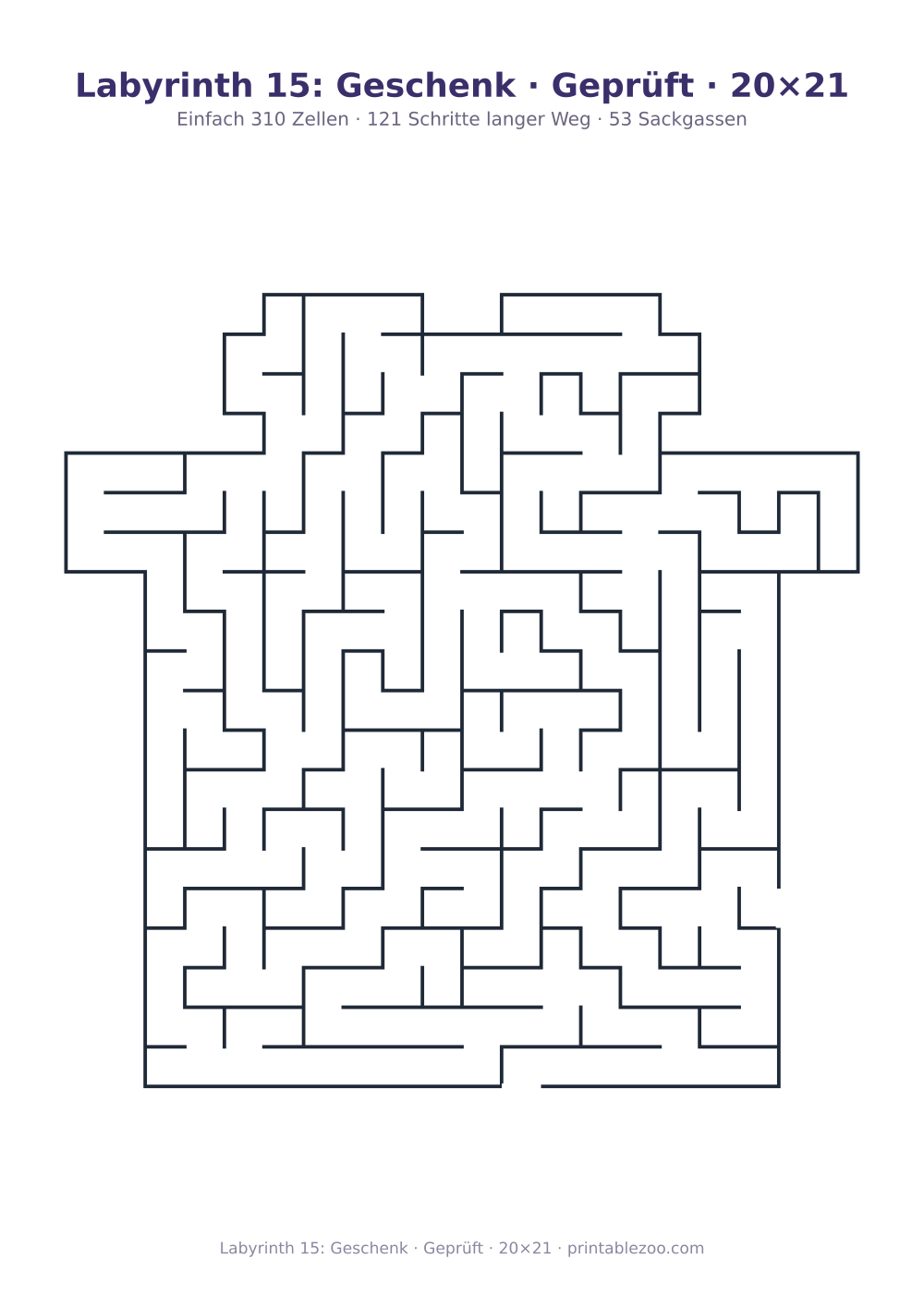 Labyrinth 15: Geschenk · Geprüft · 20×21 als druckfertige Vorschau, Katalognummer 157302