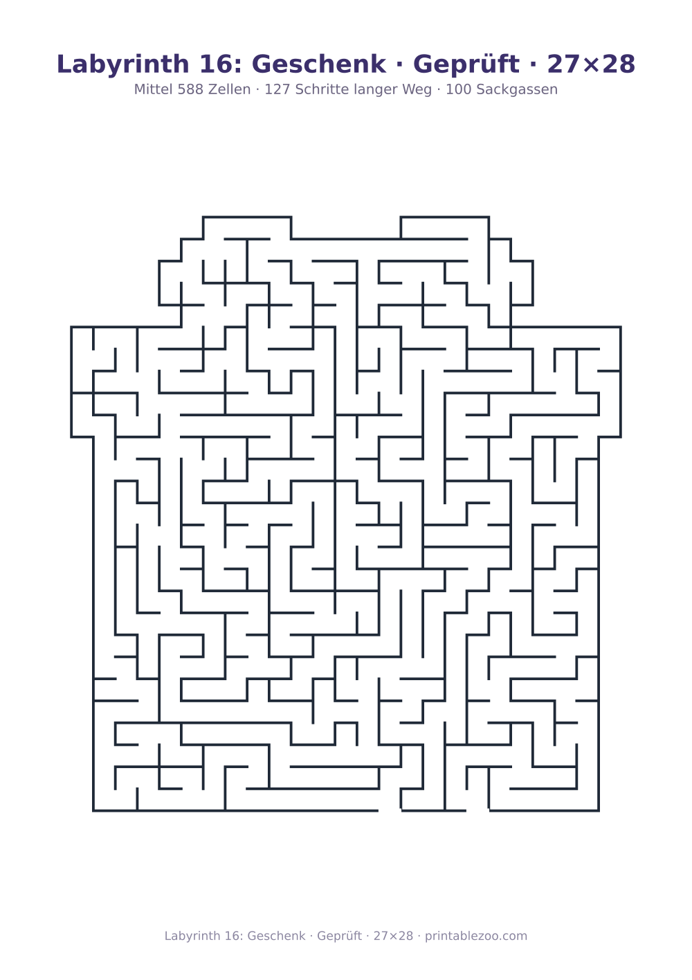 Labyrinth 16: Geschenk · Geprüft · 27×28 als druckfertige Vorschau, Katalognummer 157311