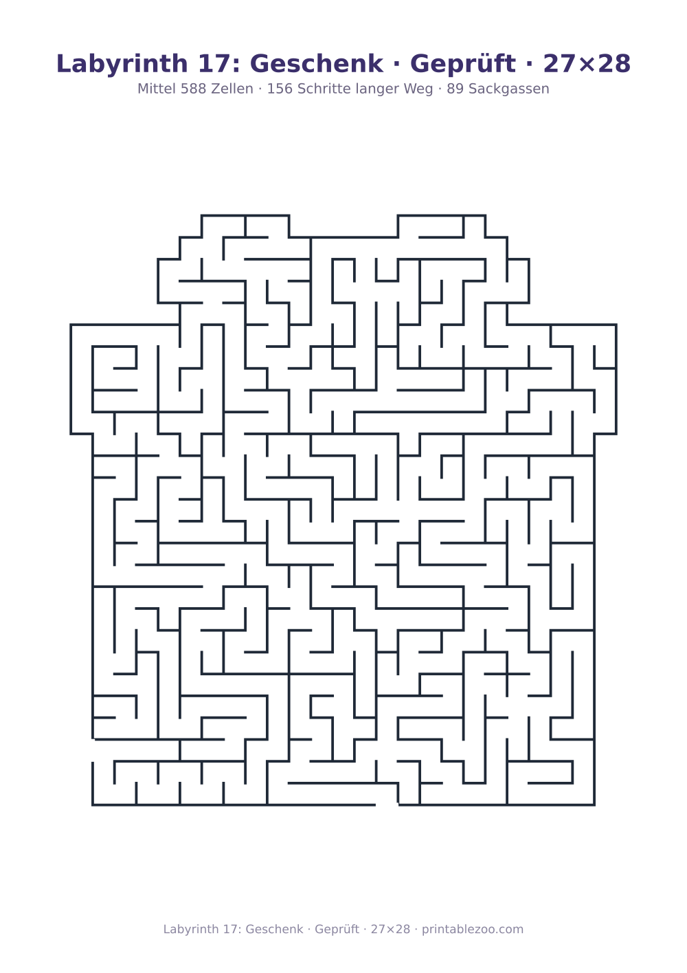 Labyrinth 17: Geschenk · Geprüft · 27×28 als druckfertige Vorschau, Katalognummer 157312