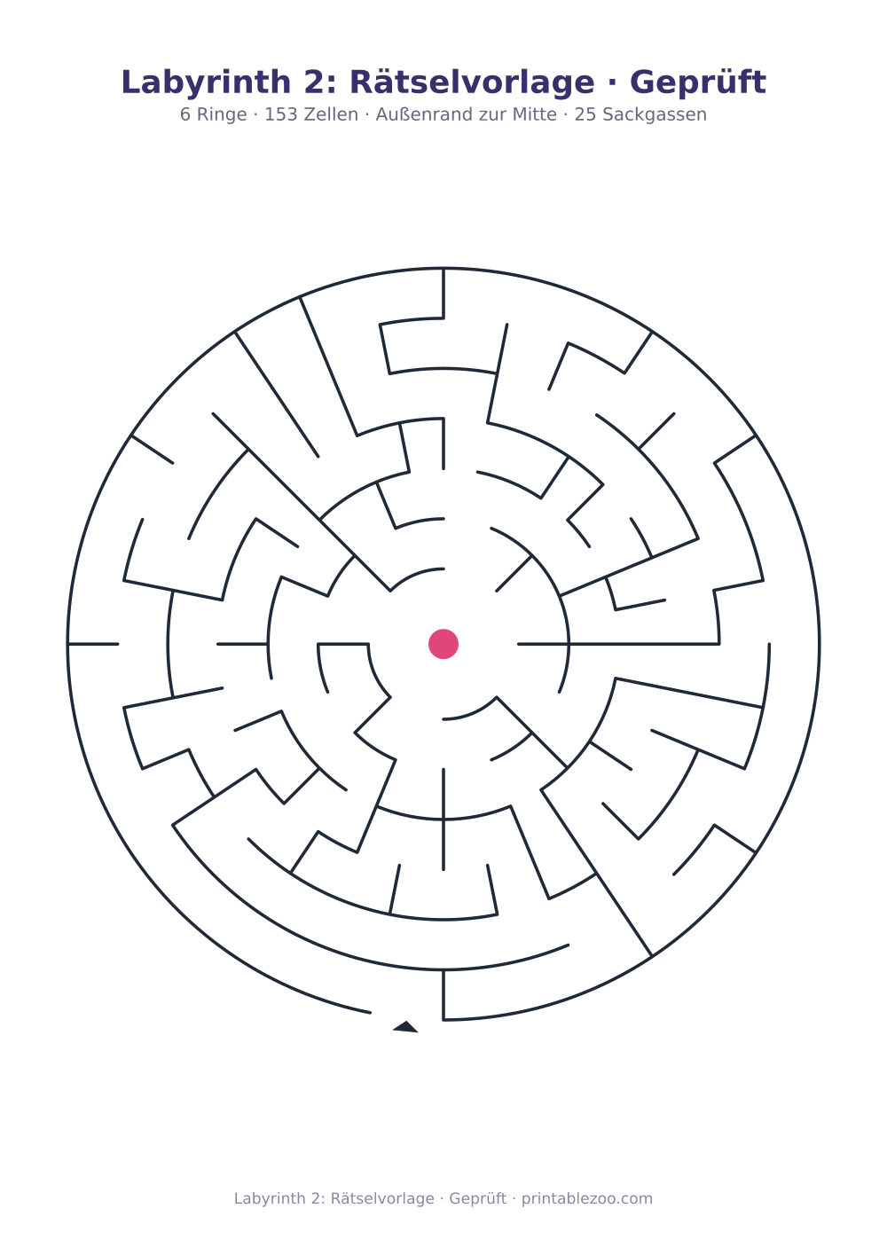 Labyrinth 2: Rätselvorlage · Geprüft als druckfertige Vorschau, Katalognummer 155102