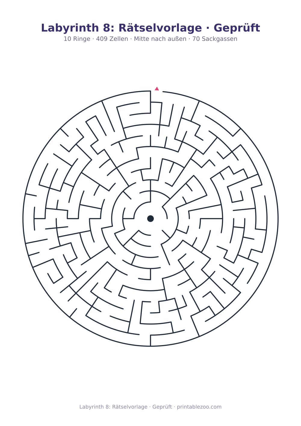 Labyrinth 8: Rätselvorlage · Geprüft als druckfertige Vorschau, Katalognummer 155201