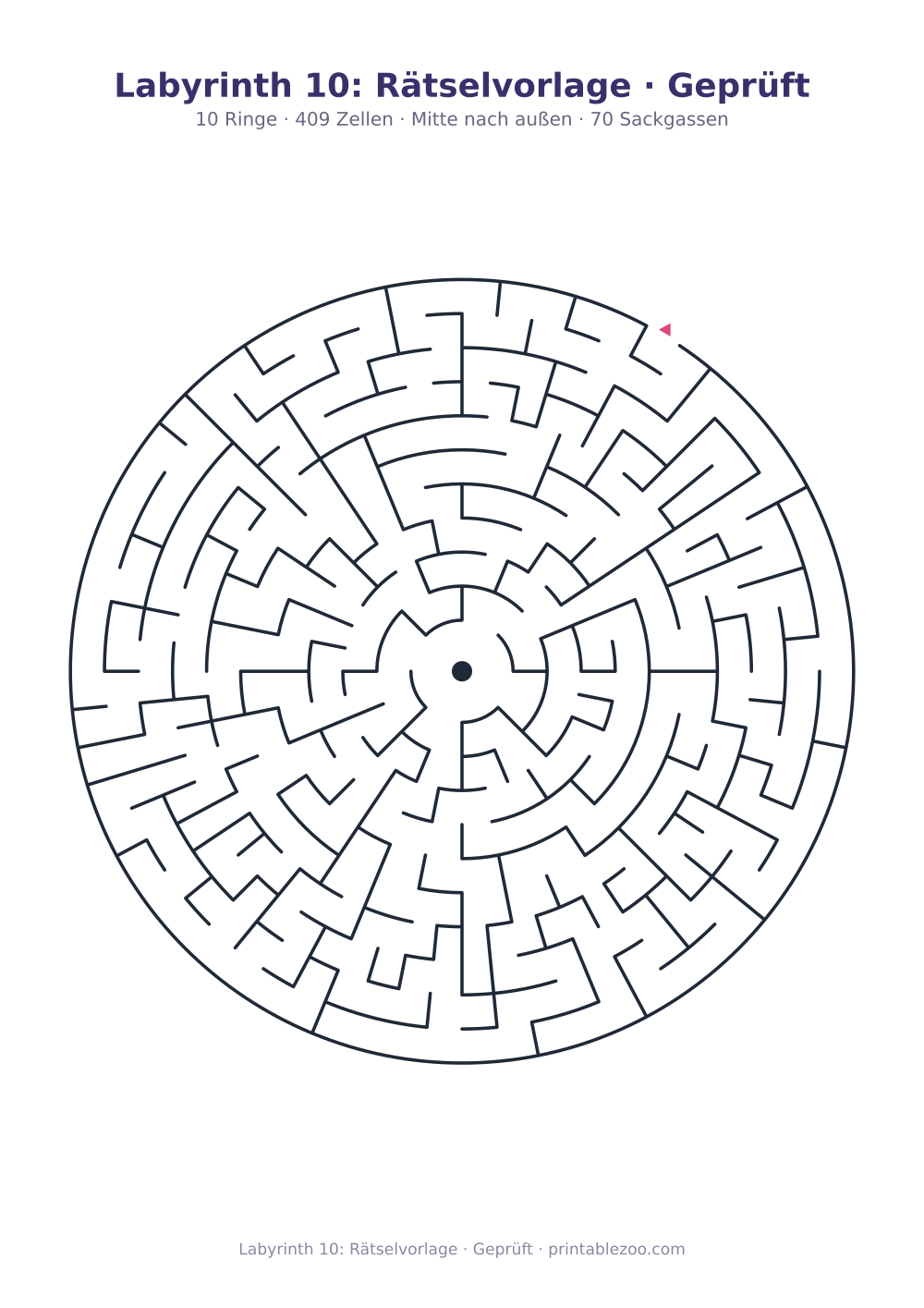 Labyrinth 10: Rätselvorlage · Geprüft als druckfertige Vorschau, Katalognummer 155203