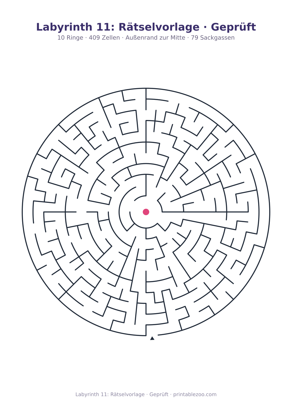 Labyrinth 11: Rätselvorlage · Geprüft als druckfertige Vorschau, Katalognummer 155204