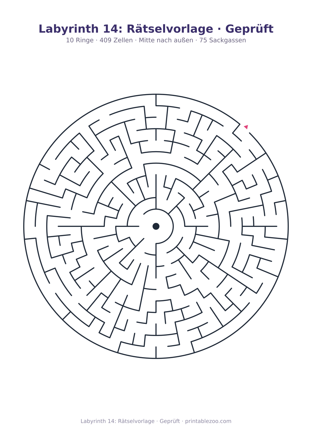 Labyrinth 14: Rätselvorlage · Geprüft als druckfertige Vorschau, Katalognummer 155207