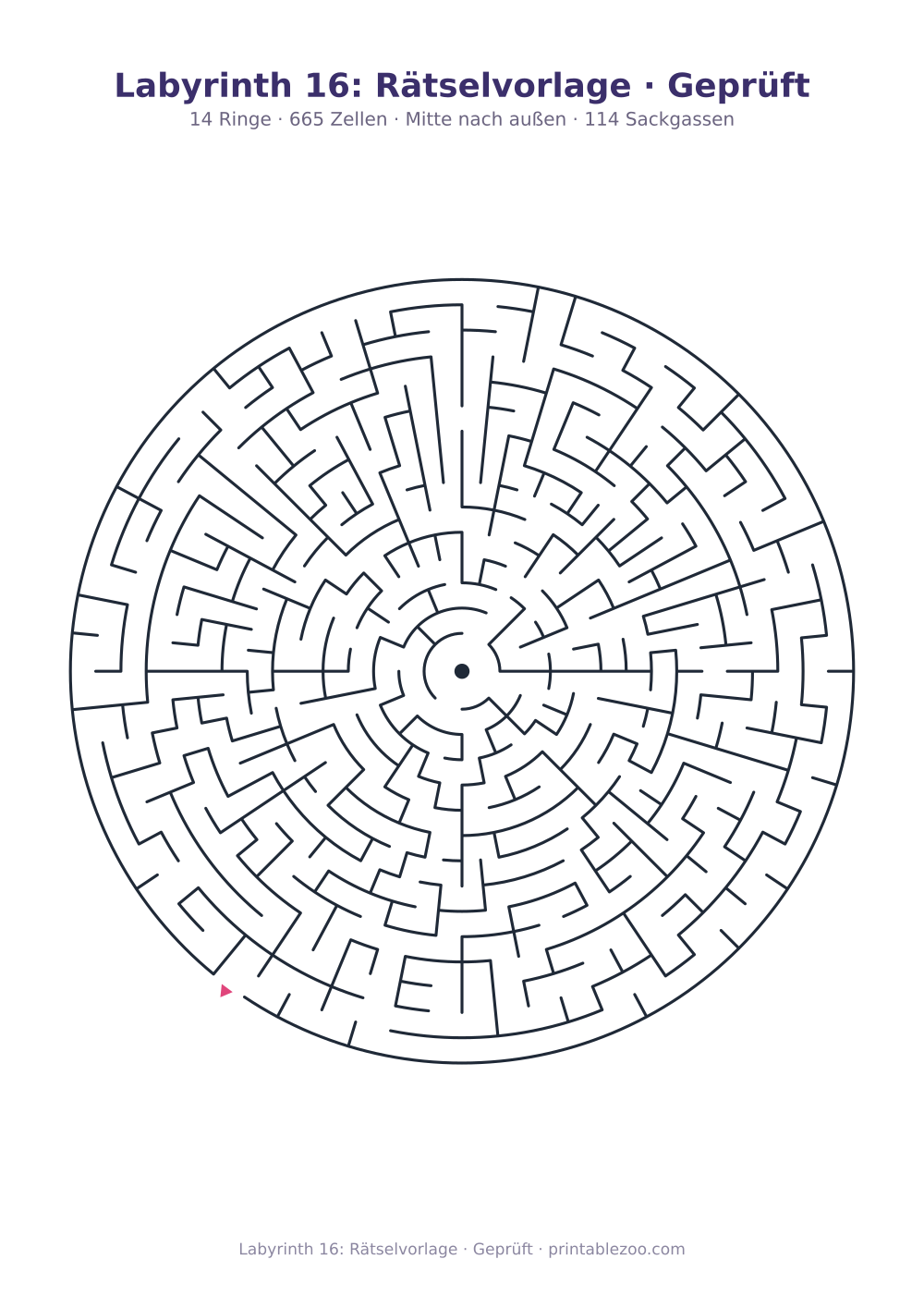 Labyrinth 16: Rätselvorlage · Geprüft als druckfertige Vorschau, Katalognummer 155301