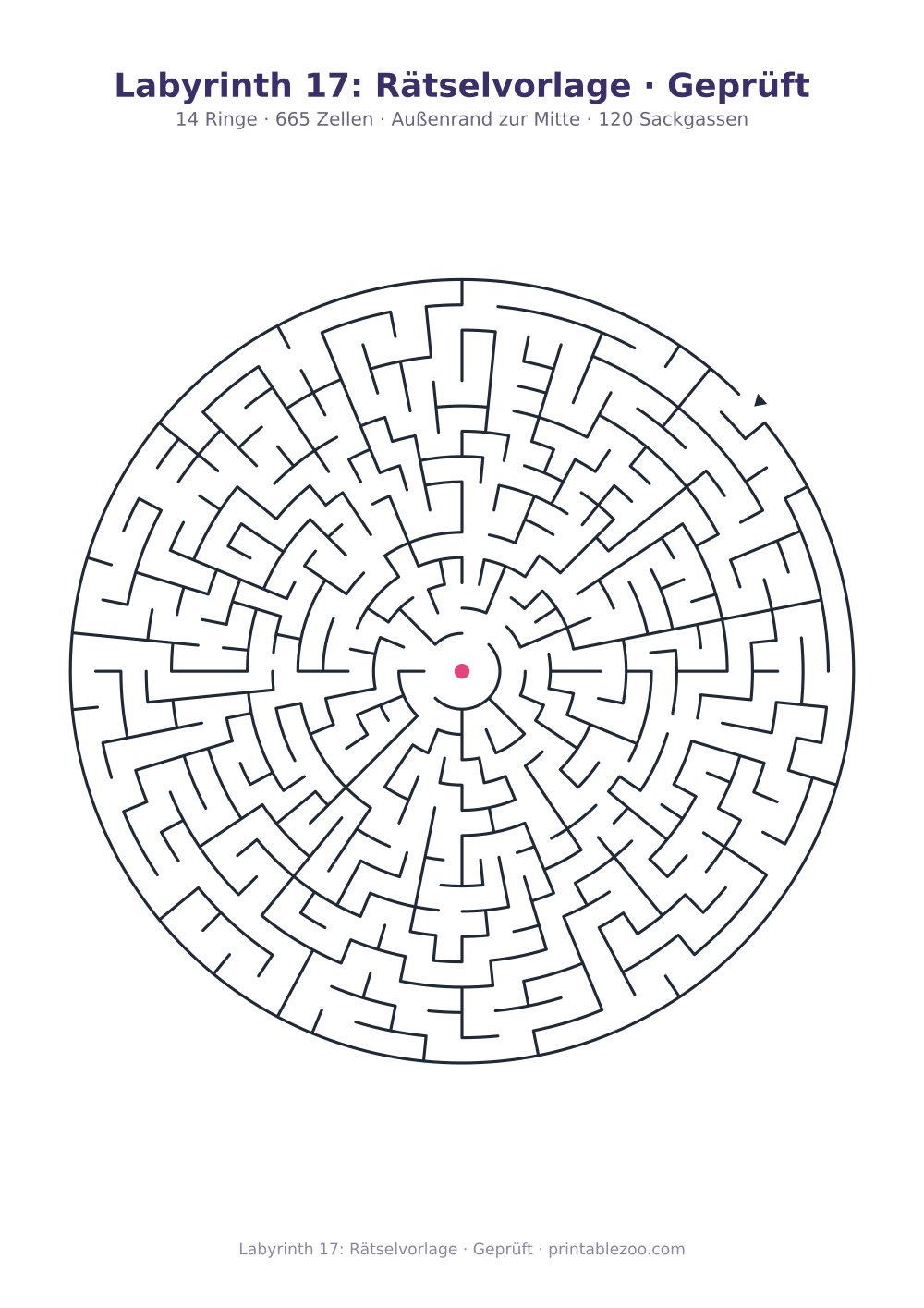 Labyrinth 17: Rätselvorlage · Geprüft als druckfertige Vorschau, Katalognummer 155302