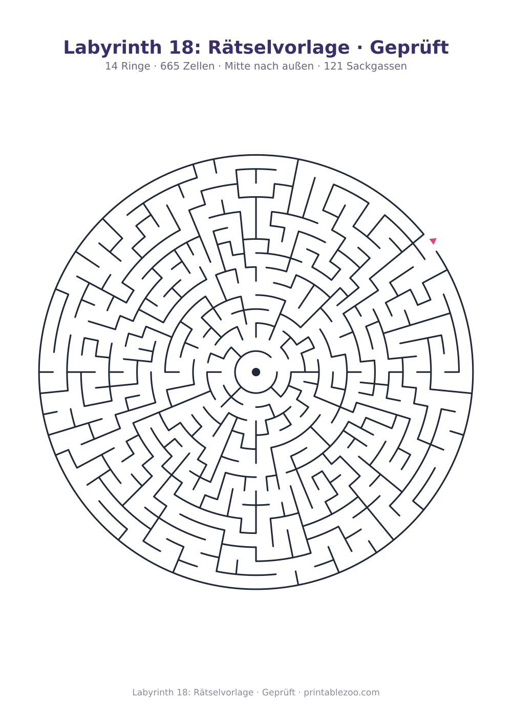 Labyrinth 18: Rätselvorlage · Geprüft als druckfertige Vorschau, Katalognummer 155303