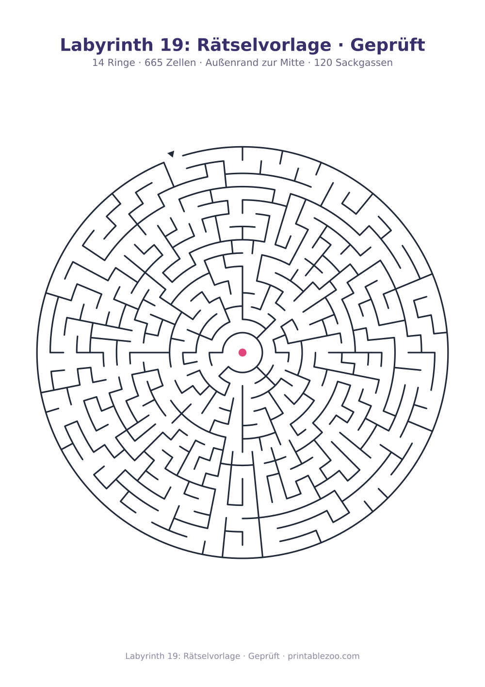 Labyrinth 19: Rätselvorlage · Geprüft als druckfertige Vorschau, Katalognummer 155304