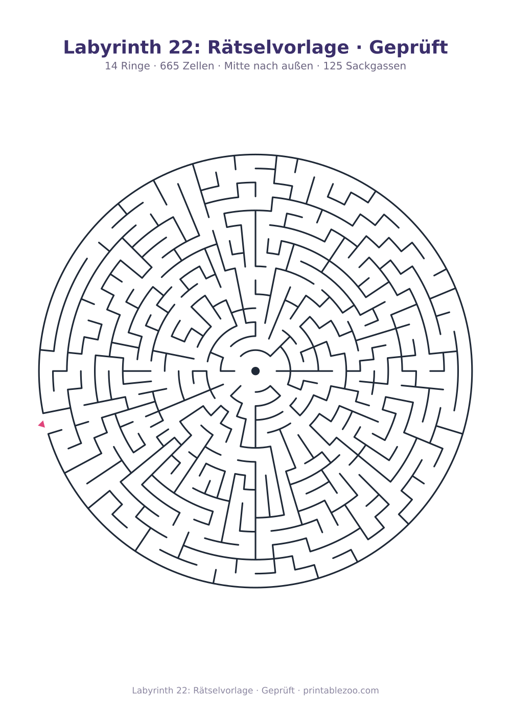 Labyrinth 22: Rätselvorlage · Geprüft als druckfertige Vorschau, Katalognummer 155307