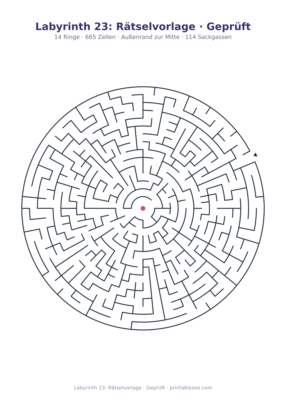 Labyrinth 23: Rätselvorlage · Geprüft als druckfertige Vorschau, Katalognummer 155308
