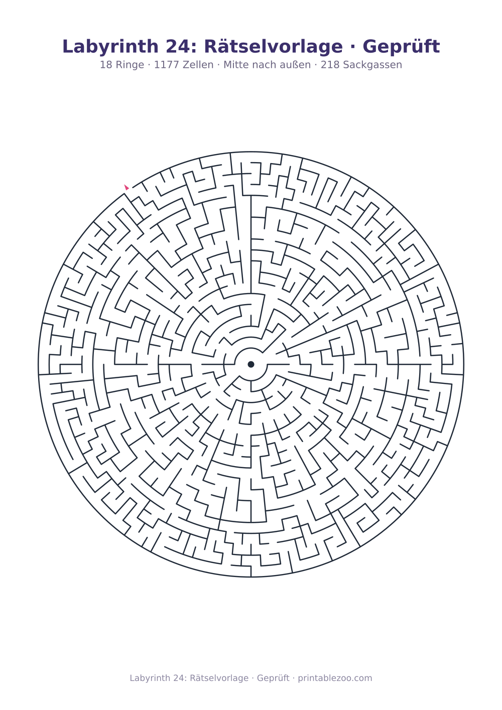 Labyrinth 24: Rätselvorlage · Geprüft als druckfertige Vorschau, Katalognummer 155401