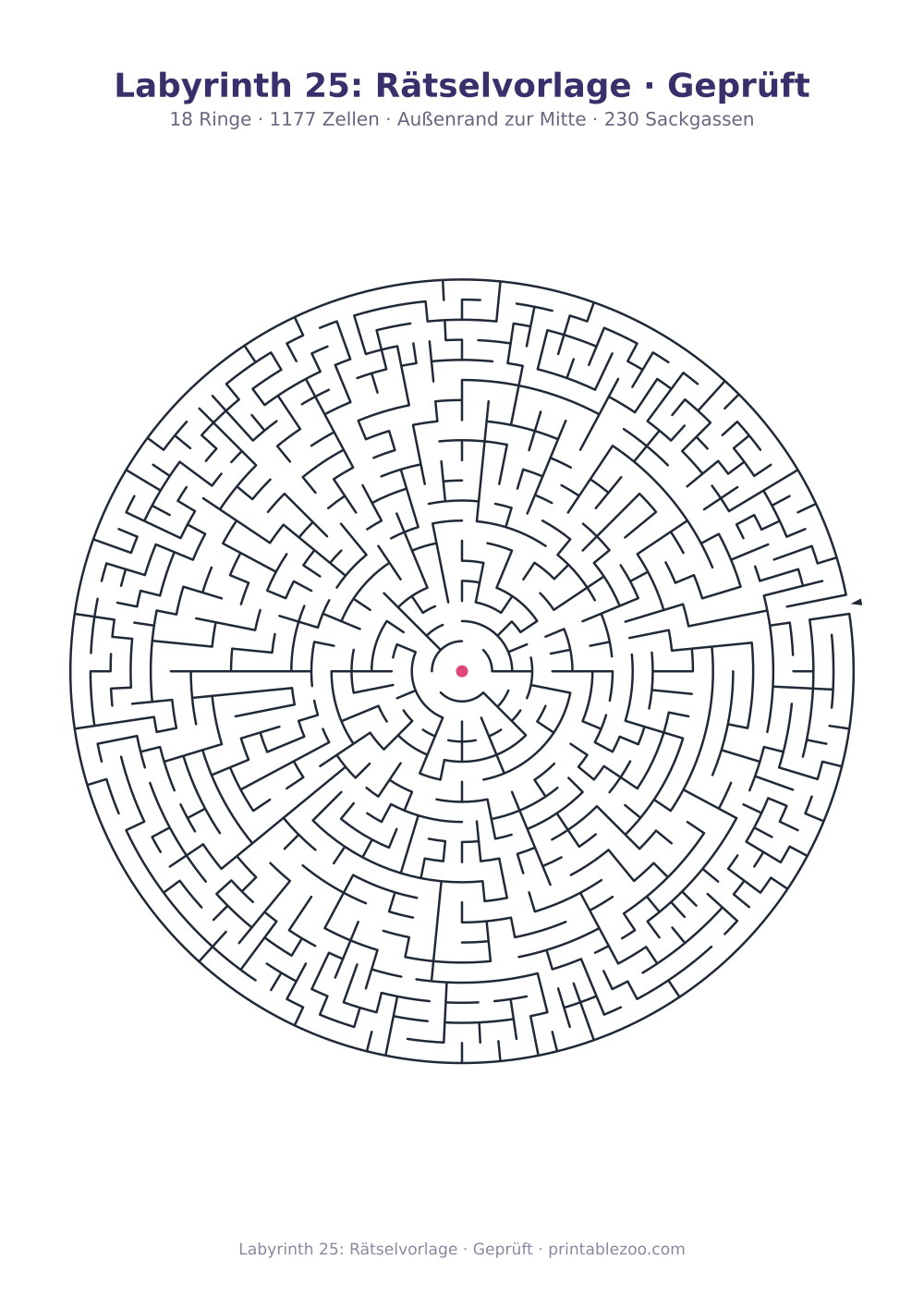 Labyrinth 25: Rätselvorlage · Geprüft als druckfertige Vorschau, Katalognummer 155402
