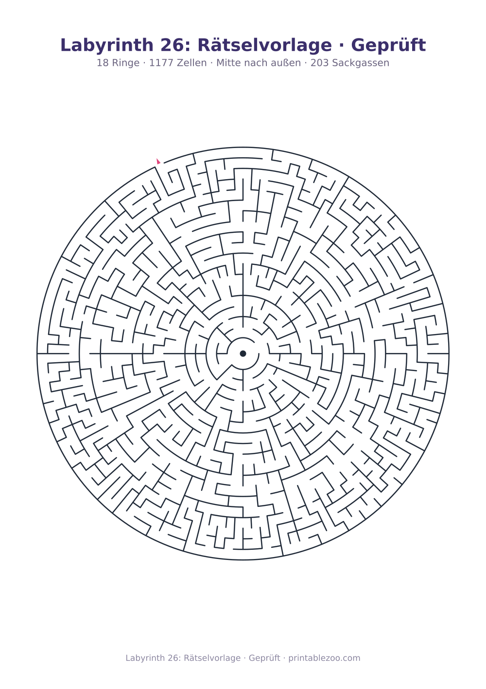 Labyrinth 26: Rätselvorlage · Geprüft als druckfertige Vorschau, Katalognummer 155403
