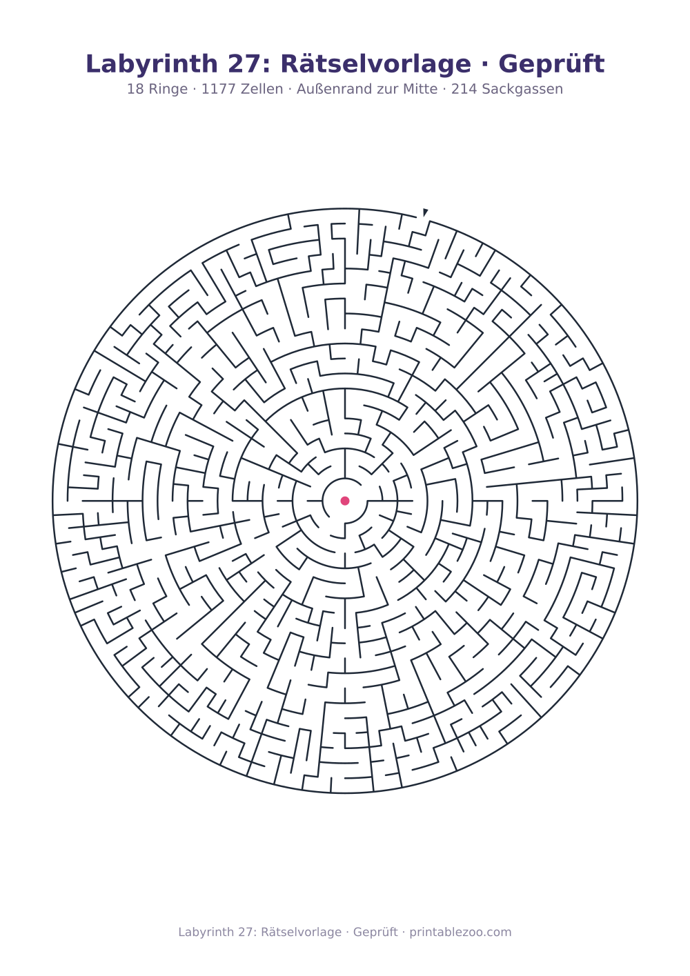 Labyrinth 27: Rätselvorlage · Geprüft als druckfertige Vorschau, Katalognummer 155404