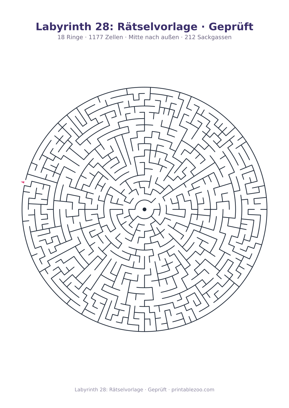 Labyrinth 28: Rätselvorlage · Geprüft als druckfertige Vorschau, Katalognummer 155405