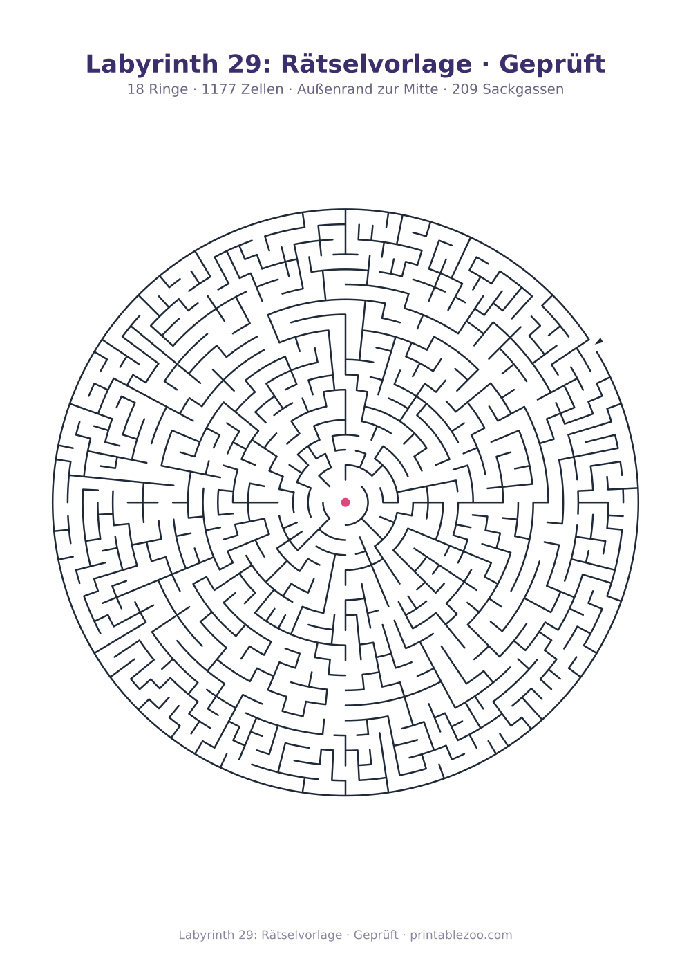 Labyrinth 29: Rätselvorlage · Geprüft als druckfertige Vorschau, Katalognummer 155406