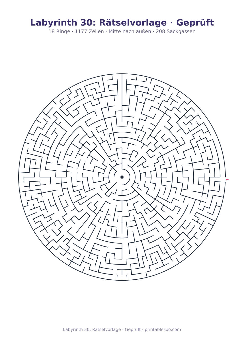 Labyrinth 30: Rätselvorlage · Geprüft als druckfertige Vorschau, Katalognummer 155407