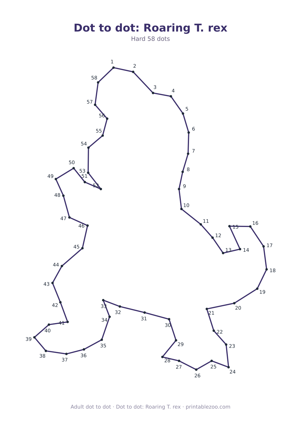 Dot to dot: Roaring T. rex