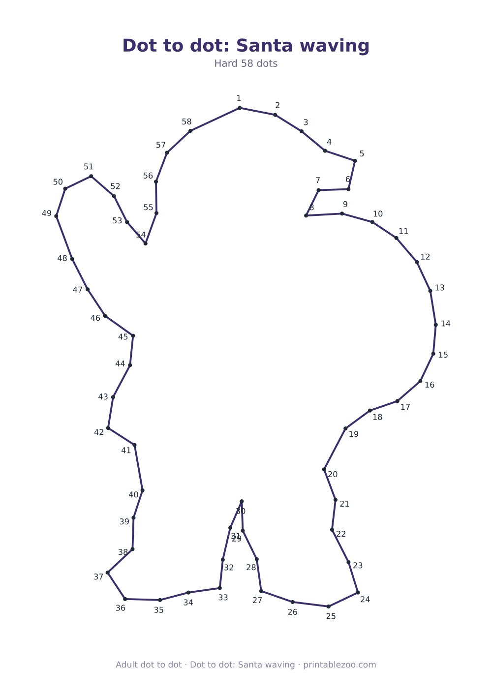 Dot to dot: Santa waving