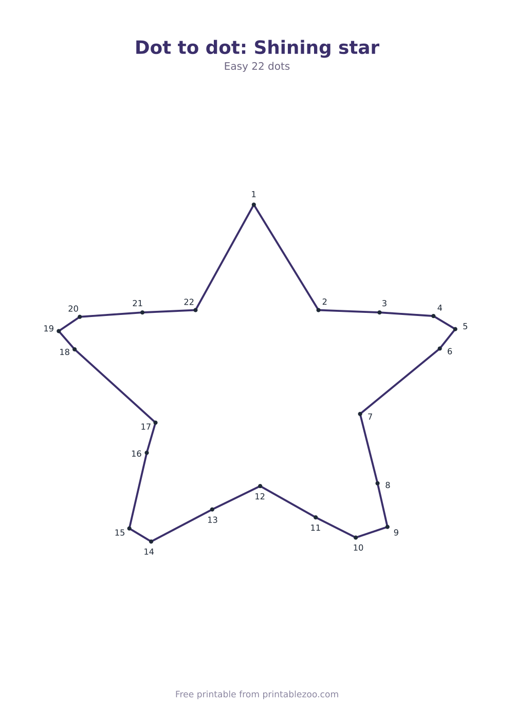 Dot to dot: Shining star