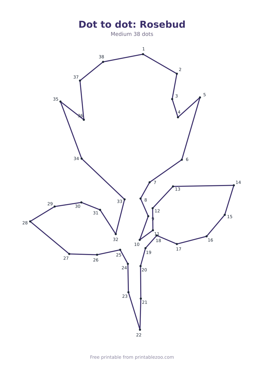 Dot to dot: Rosebud