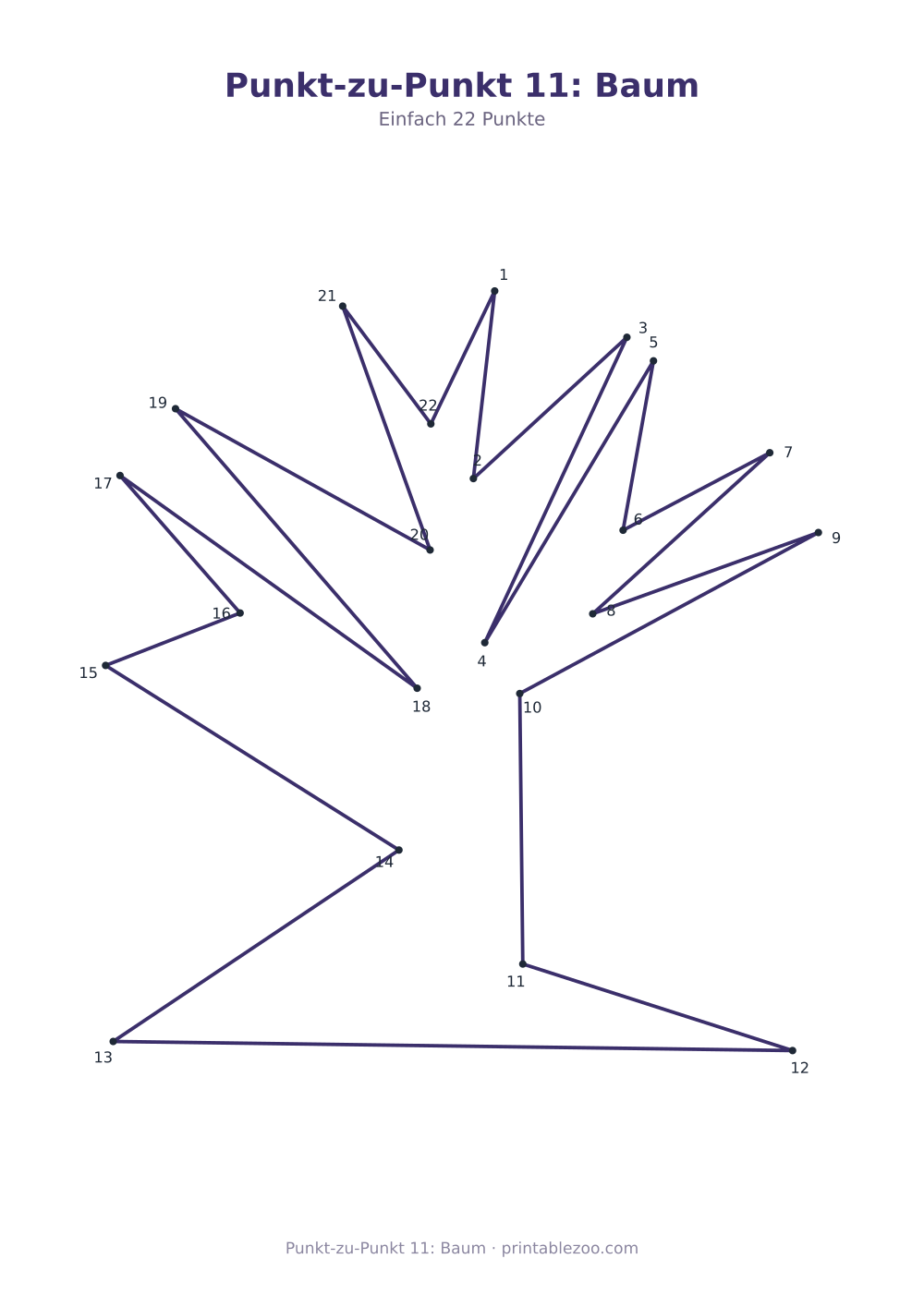 Punkt-zu-Punkt 11: Baum als druckfertige Vorschau, Katalognummer 700111