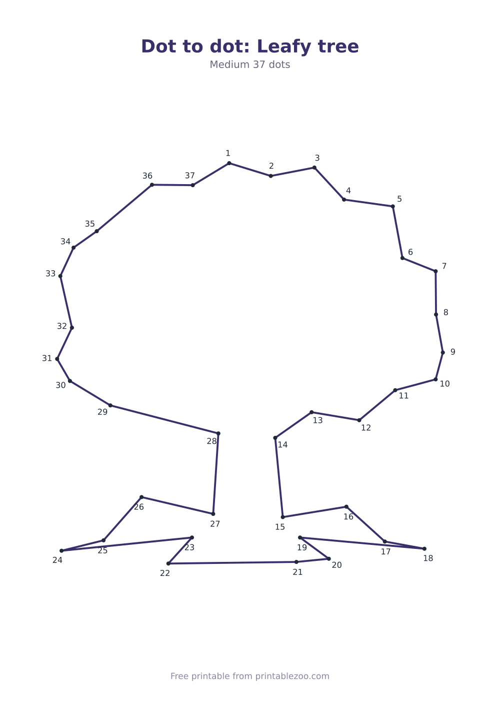 Dot to dot: Leafy tree