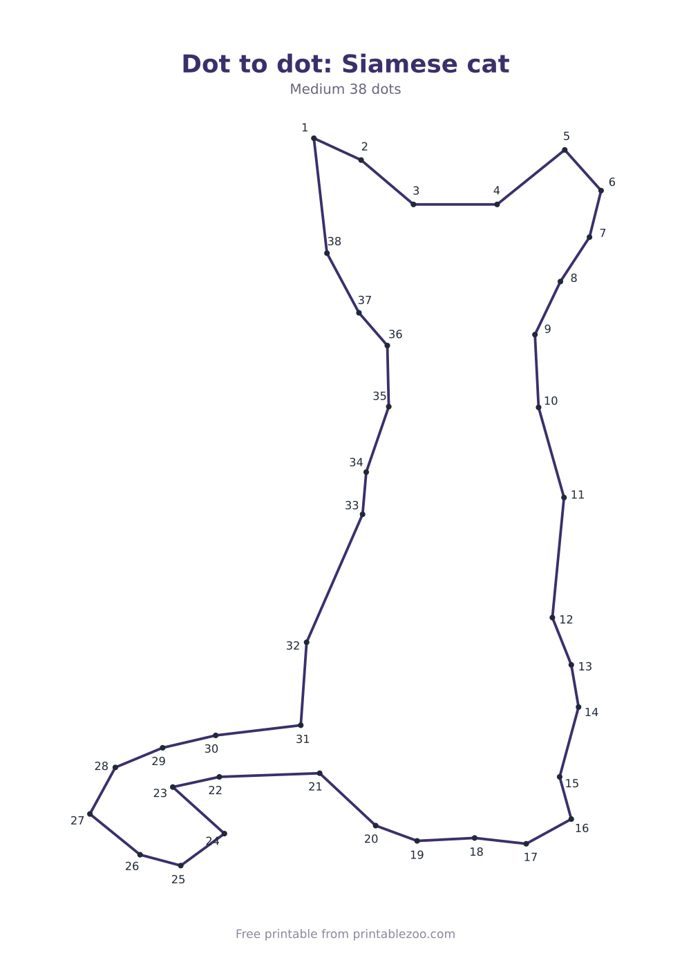 Dot to dot: Siamese cat