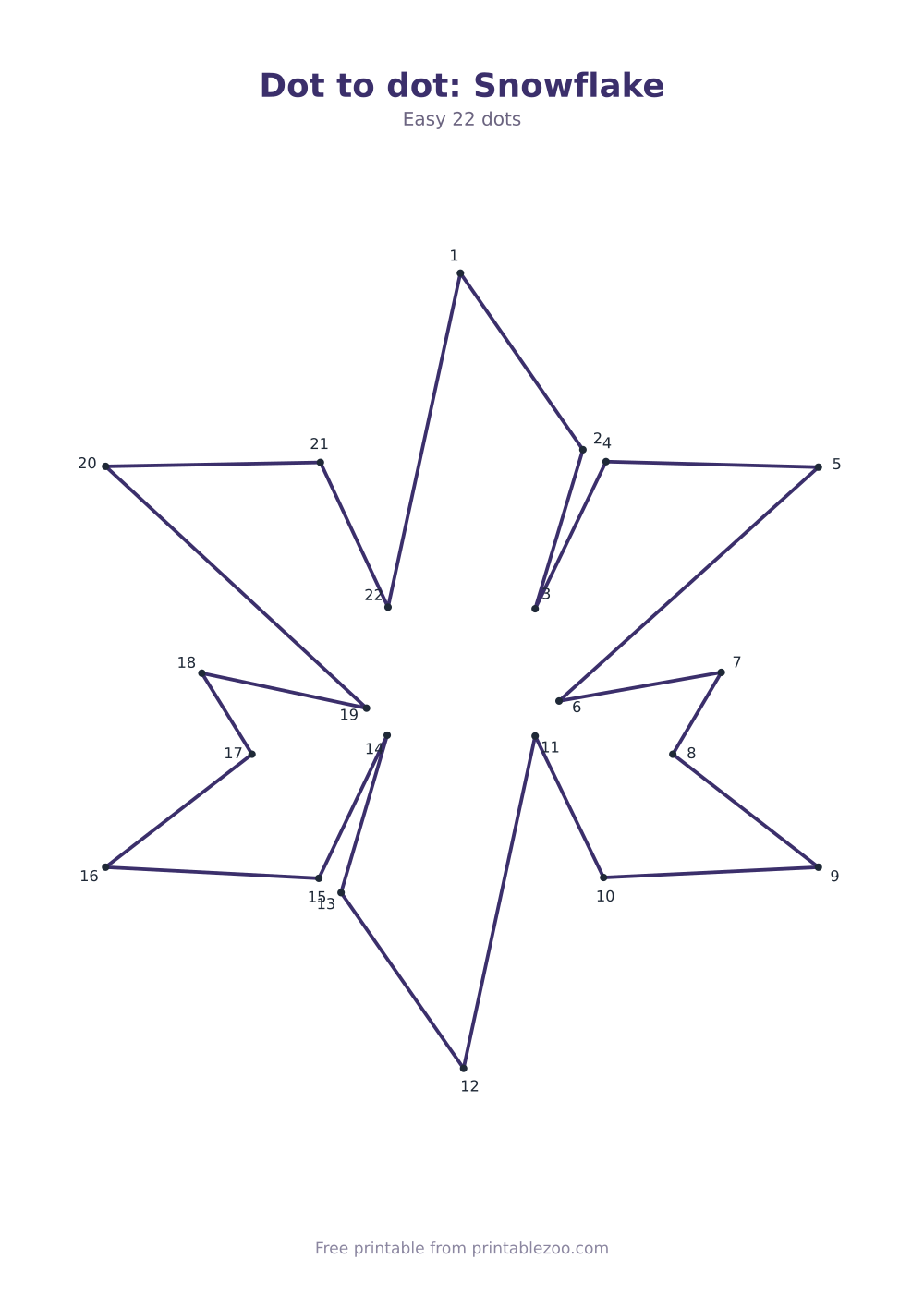 Dot to dot: Snowflake