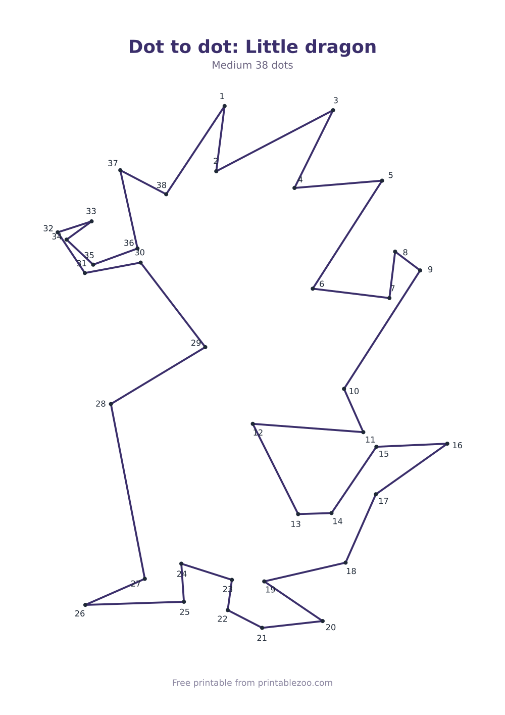 Dot to dot: Little dragon