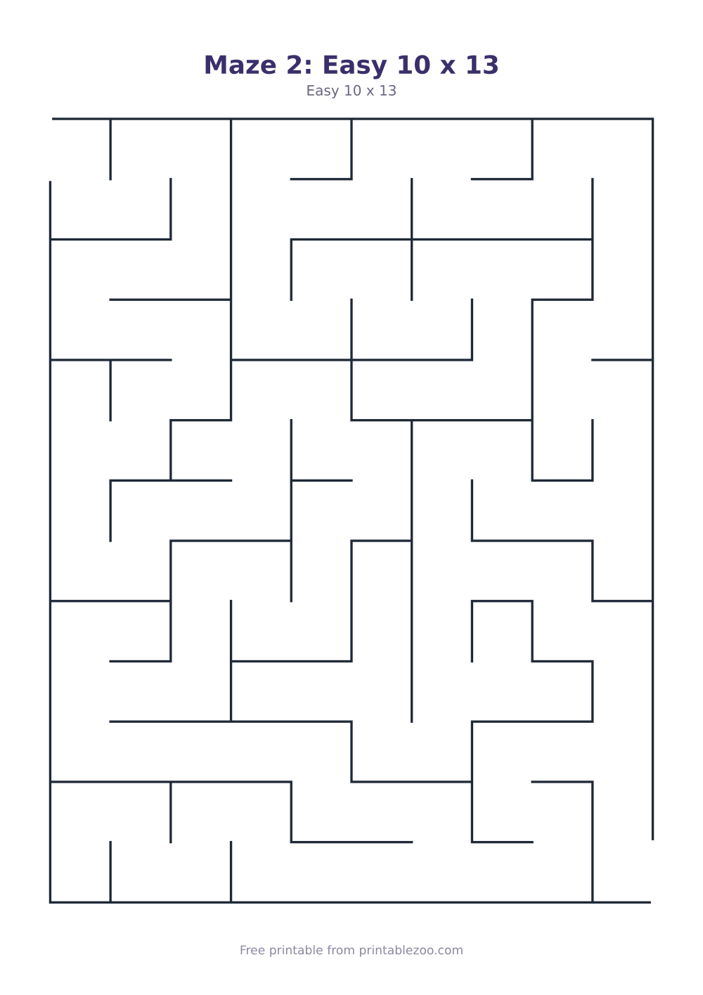 Maze 2: Easy 10 x 13