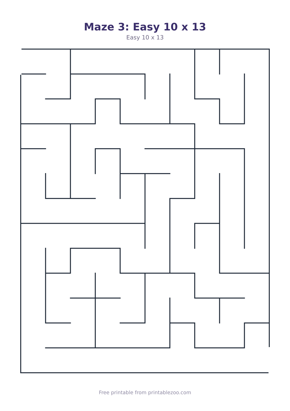 Maze 3: Easy 10 x 13